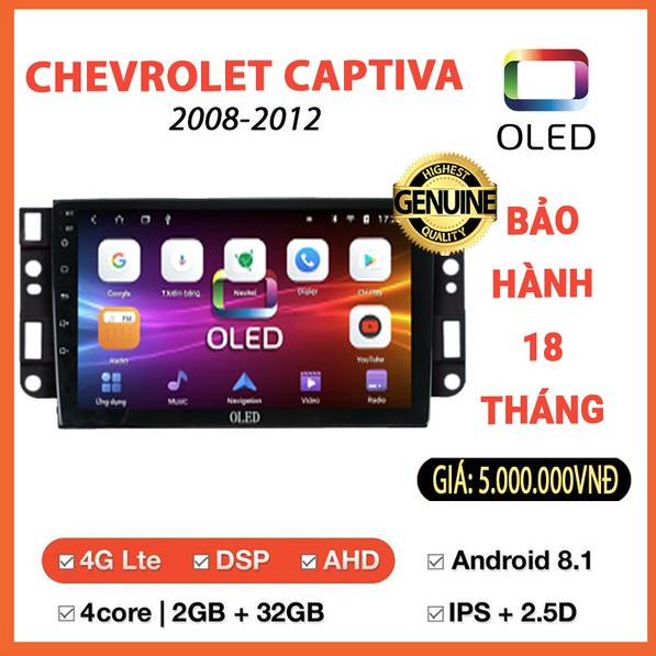 MÀN HÌNH OLED CHEVROLET CAPTIVA 2008-2012